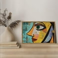 thumbnail image 4 of Abstract Face Art Decor Horizontal Canvas Wall Art with Lightweight Foam Frame - Durable and Ready to Hang, Modern Decorative Print for Living Room, Bedroom, Or Office, 4 of 7