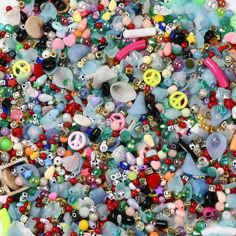 Mixed Style Acrylic Findings Mixed Color 6~45x6~45mm Hole: 1~5mm DIY