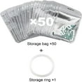 thumbnail image 4 of 50PCS Diamond Painting Bead Storage Bags - Reusable Sealable Pouches with 1 Ring for Sewing & Craft Supplies, 4 of 4