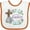 White and Orange, variant on Inktastic It's My 1st Easter with Cross and Flowers Boys or Girls Baby Bib