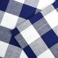 thumbnail image 3 of 2 Pack Buffalo Check Valances for Windows Living Room 18 inches Long Classic Gingham Plaid Bedroom Bathroom Rod Pocket Country Farmhouse Kitchen Window Curtain Valances - 54"x18" Navy Blue & White, 3 of 5