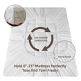 thumbnail image 4 of Queen Mattress Topper, Cooling Mattress Pad, 400Tc Extra Thick Mattress Cover, Fluffy Pillow Top with Snow Down Alternative Mattress Protector, 8-21" Deep Pocket, Bed Comfort, 4 of 7