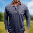 thumbnail image 4 of Akiihool Men's Polos Shirts Long Sleeve Men's Polo Shirts Men's Polo Shirts Longs Sleeve Casual Slim Fit Workout Shirts (Dark Blue,XXL), 4 of 9