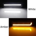 thumbnail image 2 of Black-Out Interior Clear Lens White LED Driving Light/Amber Sequential Blink LED Front Turn Signal Light Assembly, For Jeep 1997-2001 Cherokee XJ, 2 of 9