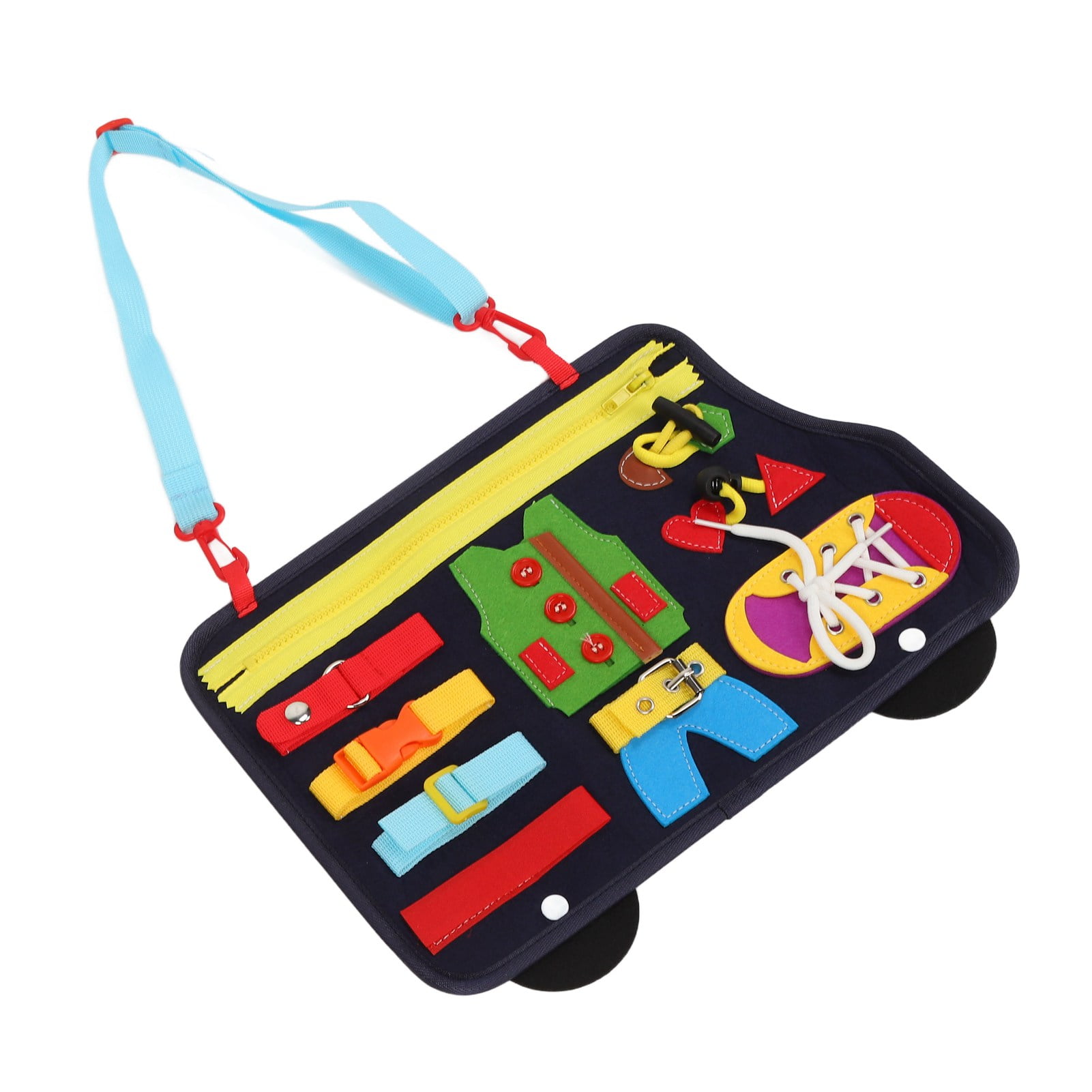 Domqga Busy Board,Sensory Blanket,Sensory Activity Board Relief Anxiety Puzzle Bus Shape