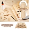 thumbnail image 3 of Uxcell Wood Dowel Pins Fluted Wooden Dowel Pin Beveled Groove for Furniture Art Crafts Projects 6 x 20mm 60, 3 of 6