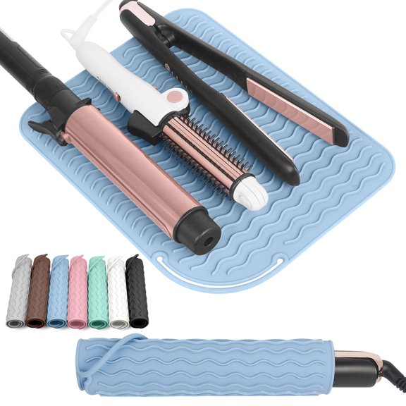 Larger Size Silicone Heat Resistant Mat for Hair Tools(12" x 9")