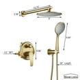 thumbnail image 3 of Boyel Living Shower System 9 in. Wall Mount Shower Heads with 5-Spray Patterns Handheld Shower 2.4 GPM Dual Pressure Balance Valve and Trim in Brushed Gold, 3 of 9