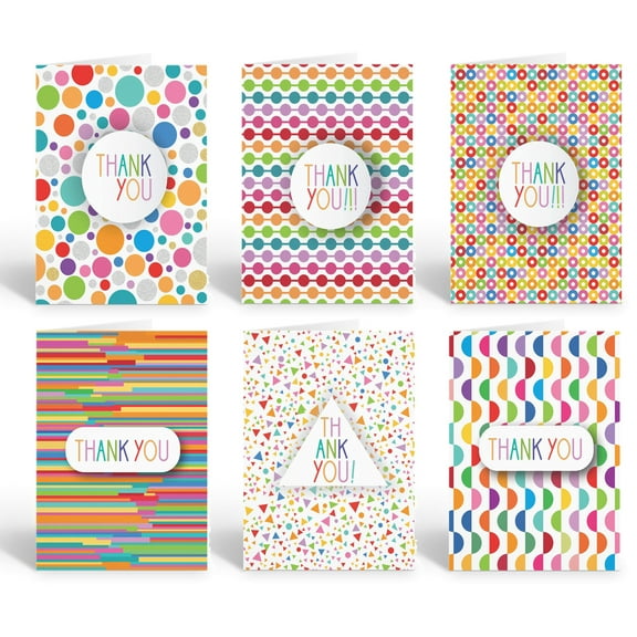 Stonehouse Collection | Assorted Modern Patterned Thank You Cards for Any Occasi