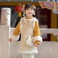 thumbnail image 2 of Otqutp Little Girls Fleece Lined Cheongsam Dress Long Sleeve Cute Chinese New Year Dress Traditional National Qipao 𝗧ang Suit, 2 of 8