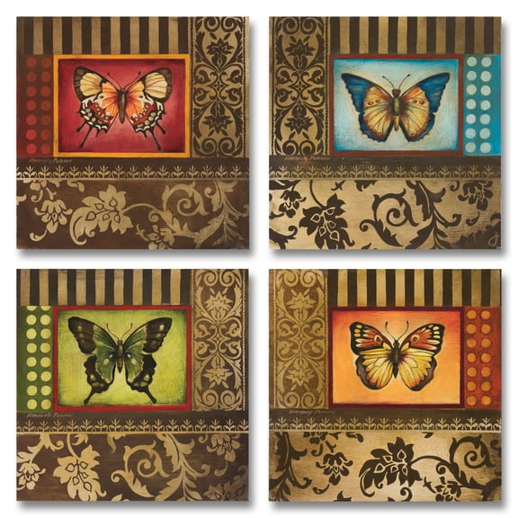 Over The Rainbow I Classic, Lovely Monarch Butterflies; Four 12x12 Poster Prints