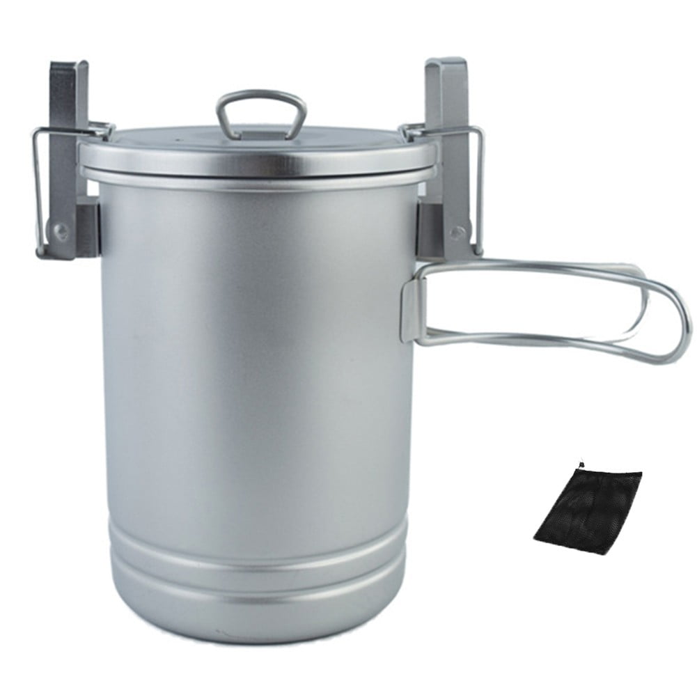 Serves 3 Camping Rice Cooker Cooking Pot With Handle Portable