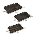 thumbnail image 4 of happimess TRY2001B-3SET Parker Southwestern Cottage Resin Scalloped Rectangular Decorative Serving Trays, Dark Brown (Set of 3), 4 of 7