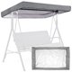 thumbnail image 3 of Muyoka Asiento de columpio, toldo de repuesto grande a prueba de agua, silla de columpio, cubierta de hamaca portátil y plegable para balcón de jardín al aire libre (solo cubierta) Muyoka Hogar, 3 of 7