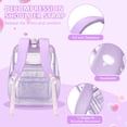thumbnail image 4 of Mochila transparente MOONBABY Lovely para niñas en edad escolar, color morado, 4 of 9