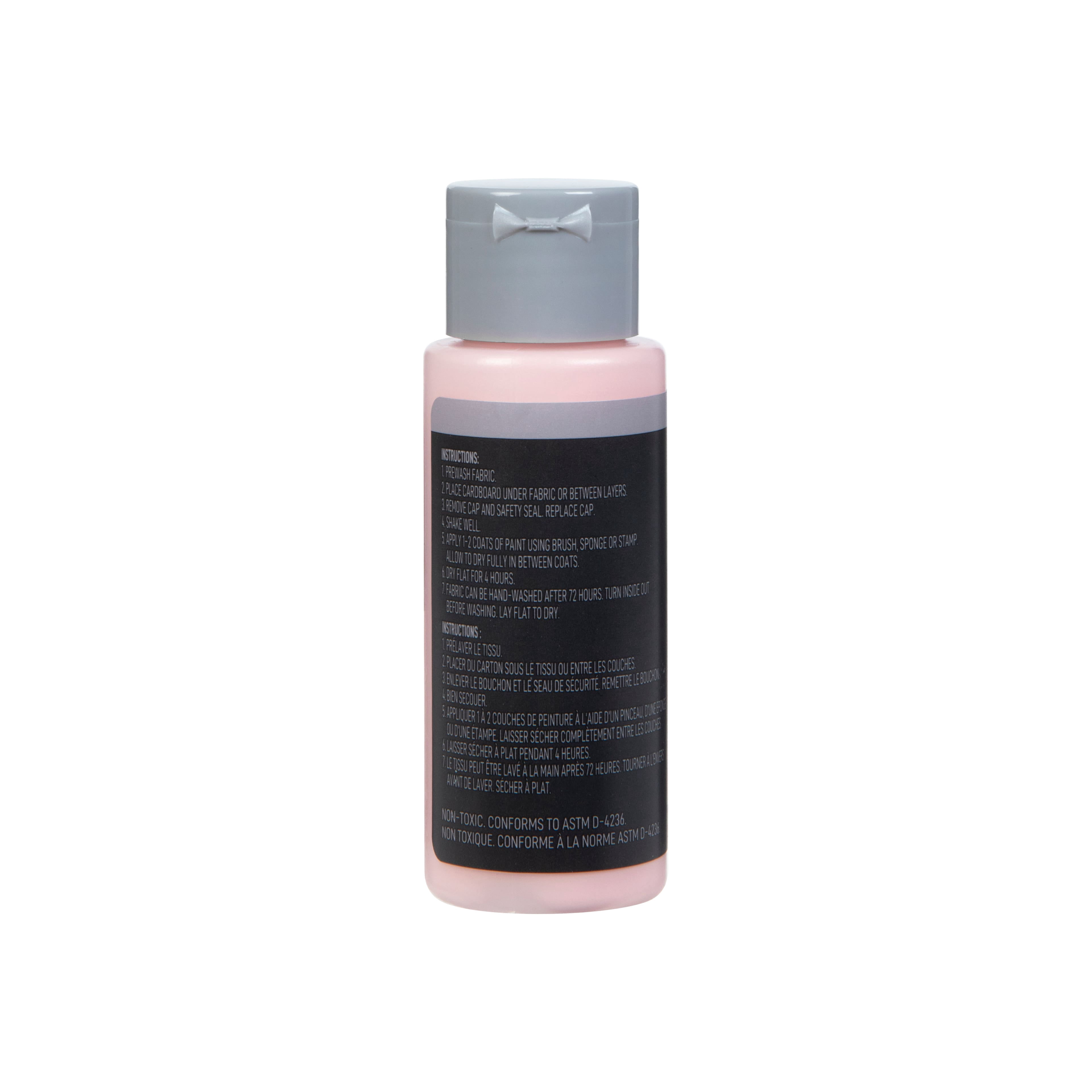 Make Market Iridescent Pink Brush-On Fabric Paint - 2oz Bottles in Assorted Colors & Finishes, Nontoxic Paint for Clothing, Accessories & DIY Crafting, 12 Pack