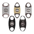 thumbnail image 7 of BambooMN Cigar Cutter, Guillotine, Double Blade, in Black Gift Case - Silver (Square) - 1 Pack, 7 of 7