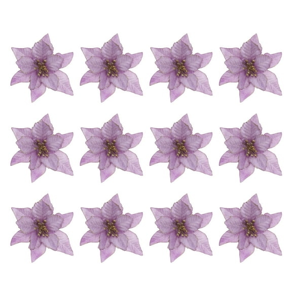 12 piezas Navidad flor falsa simulación flor decoración Navidad árbol decoración