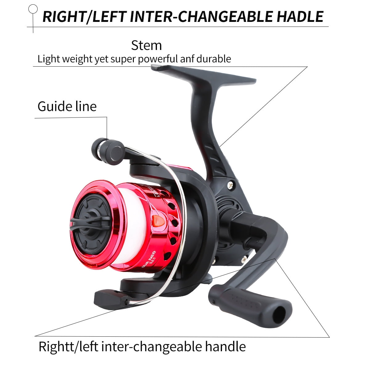 Kids Fishing Pole Set Portable Telescopic Fishing Rod and Spincast Reel Cambos with a Fishing Net for Boys Girls and Youth- Red