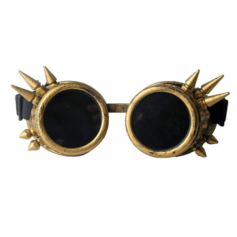 Cfgoggle Spiked Retro Gothic Cosplay Sunglass Vintage Victorian Steampunk Goggles Glasses 