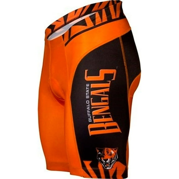 Men's Buffalo State Cycling Shorts (Orange - L)