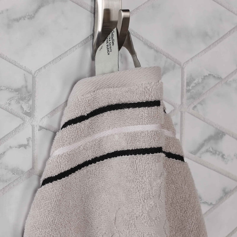 Superior Sadie Zero Twist Cotton Face Towel Washcloth Set of 12, Platinum