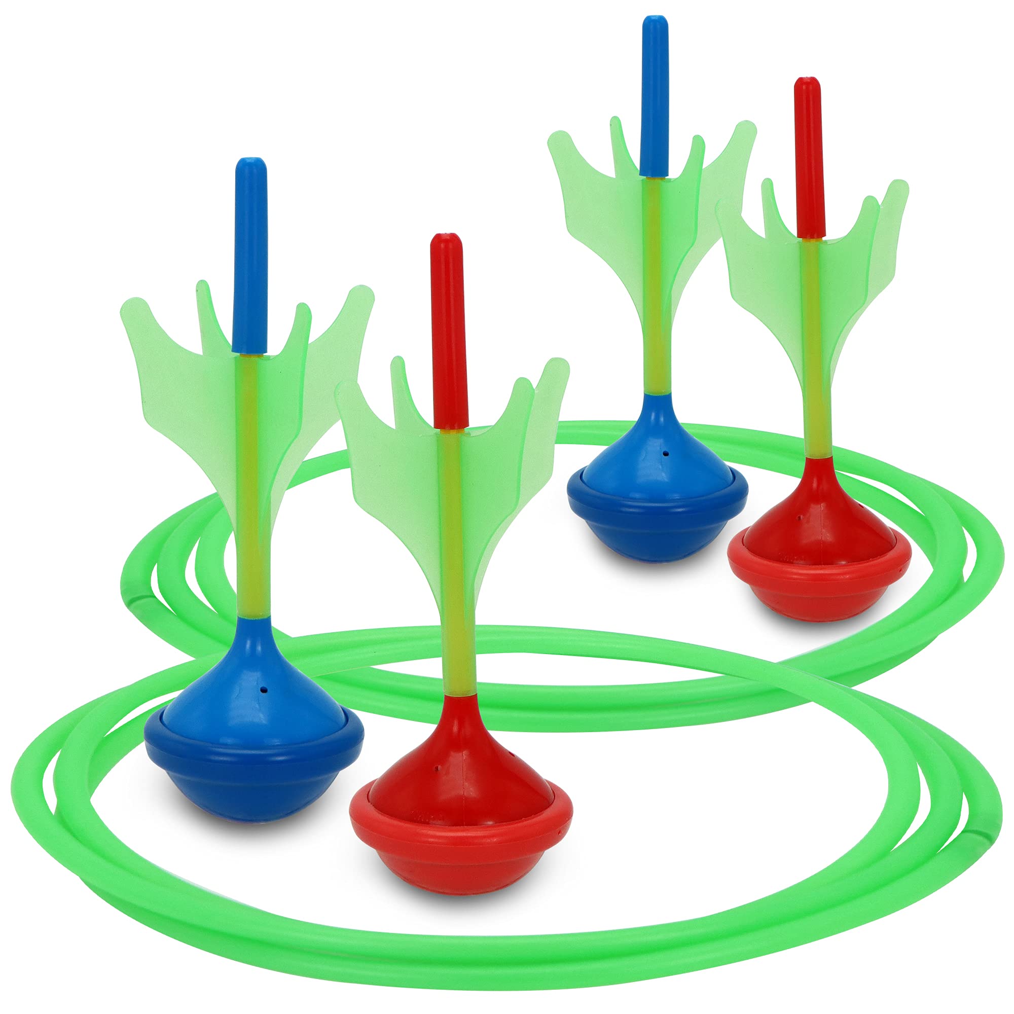 SYNCFUN Lawn Darts Game Set with Glow-in-Dark Targets photo 2