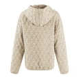 thumbnail image 6 of Yokua Women Quilted Hoodies Casual Long Sleeve Sweatshirts Trendy Lightweight Pullover Tops with Pocket Comfy Fall Clothes, 6 of 8