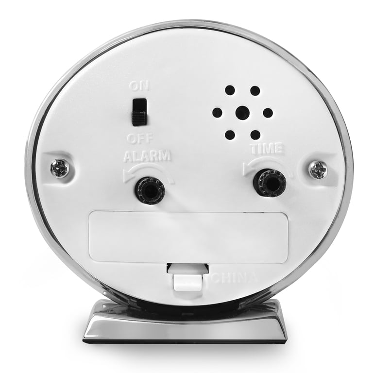 Westclox, Analog Alarm Clock, 11611QA, Silver and White - Walmart.com