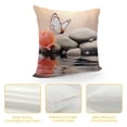 thumbnail image 4 of Creowell Flower Butterfly Water Pillow Covers Short Plush Indoor Outdoor Pillow Case for Couch Sofa Home Decor 1PC 18x18in, 4 of 5