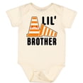 thumbnail image 3 of Inktastic Lil Brother with Construction Cones Boys Baby Bodysuit, 3 of 5