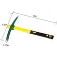 thumbnail image 2 of czcpp-2 Packs 15 Inch Pick Mattock Hoe, 1.5Lbs Forged Weeding Garden Pick Axe with Fiberglass Handle for Digging Loosening Soil, Gardening, Camping or Prospecting, 2 of 4