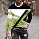 thumbnail image 1 of Blusas y camisas de manga larga con cuello redondo para hombre, estilo casual, cuello redondo, manga larga, estampado, blusa para hombre, 1 of 4