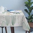 thumbnail image 4 of Green Coastal Table Cloth Waterproof Tablecloths, Summer Beach Starfish Coral Shell Nautical Tablecloth Dining Table Cover for Kitchen Party Tabletop Outdoor, Rectangle Tablecloth 60x120 Inch, 4 of 9