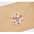 thumbnail image 3 of Darling Souvenir 45 Pcs Floral Wreath Round Thank You Peach Stickers Envelope Seals-1.6 Inches, 3 of 4