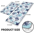 thumbnail image 3 of Coastal Beach Kitchen Rug Set of 2 Anti Fatigue Ocean Theme Kitchen Rugs Floor Comfort Mats Waterproof Non Slip Farmhouse Standing Mat for Kitchen Office, Sink, Laundry, Blue, 3 of 6