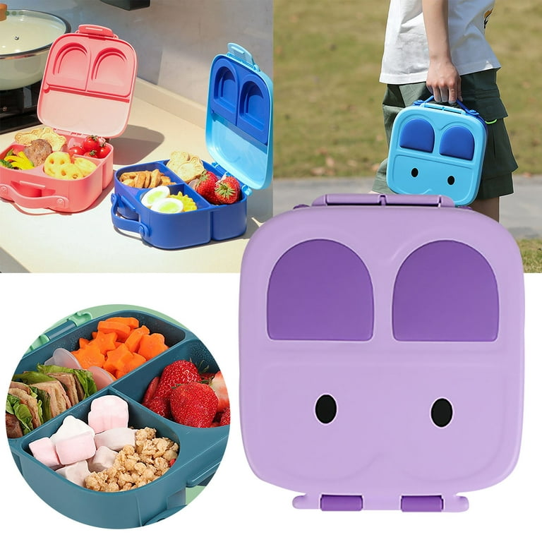 Small Rabbit Children's Lunch Box Can Be Heated By Microwave Oven Split Bento  Box Fresh Keeping Student Lunch Box Dinner Plate 