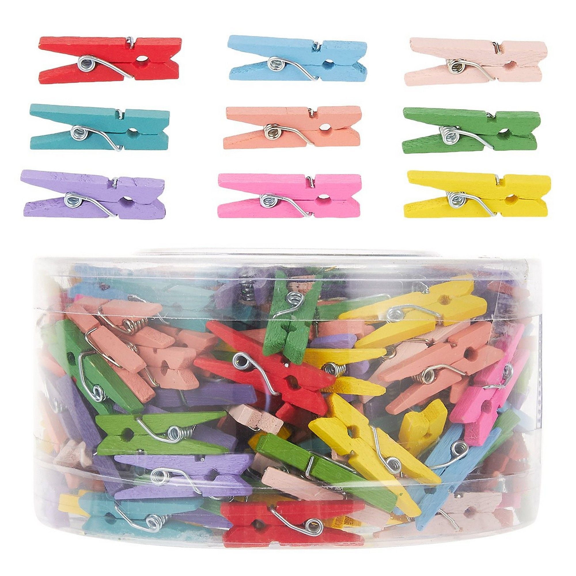 Mini Wooden Clothespins 300Piece Wood Clothes Pins Photo Pegs Set