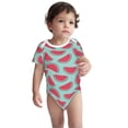 thumbnail image 2 of Yiaed Watermelon Print Infant Climbing Short Sleeve Onesie One-Piece Baby Bodysuit Clothes 0-12 Months -18 Months, 2 of 6