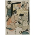 thumbnail image 3 of Kitagawa Utamaro 18x24 Black Modern Framed Museum Art Print Titled - Chushingura: Act I of the Storehouse of Loyalty (Late 1790s), 3 of 5