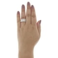 thumbnail image 5 of 14K White Gold Tapered Baguette & Round Diamond 3 Row Women's Wedding Band 3 CT., 5 of 5