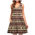 thumbnail image 2 of Ovzne Robes pour Femmes Robe de Plage Robe Décontractée pour Femmes Grande Taille Sans Manches à Col Rond Robe Courte à Rayures Robe de Printemps Liquidation, 2 of 5
