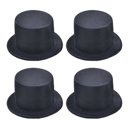Primegos Mini Top Hat 9cm EVA Baby Toppers for Dolls Crafts Black/White Pet Costume Accessory Christmas Decoration