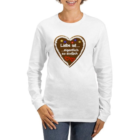 CafePress - Liebe Ist... 2 Women's Long Sleeve T Shirt - Women's Long Sleeve Graphic Casual T-Shirt