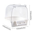thumbnail image 3 of Cmunyle Hanging Bird Bath Tub Anti Spatter Detachable Easy Clean Shallow Safety Unit For Parrots Budgies Cockatiels Indoor Cage Daily Bathing Use, 3 of 6