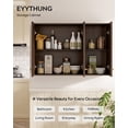 thumbnail image 6 of EYYTHUNG Large Wall Cabinets Laundry Room Wall Mounted Medicine Cabinet with 3 Door and Shelves Floating Cupboard Kitchen Organizers Pantry Cabinets, Brown, 6 of 7