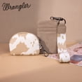 thumbnail image 6 of Wrangler Cow Print KeyChain Wristlet Wallets for Women Western Dual Pouch Wristlet Portable Credit Card Holder Wallet With Zipper, Cow-Khaki, 6 of 9