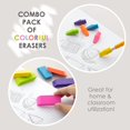 thumbnail image 2 of Bazic Gommes + Gommes à Crayon (12/Pack), Gommes Biseautées Néon, Capuchons Flèches, Sans Latex, pour Dessin Artistique École, Lot de 1, 2 of 5