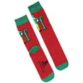 thumbnail image 3 of Elf The Movie Socks Men's Buddy The Elf Designs 3 Pairs Mid-Calf Crew Socks, 3 of 6