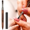 thumbnail image 4 of Square Flat Head Gel Nail Brush, Professional Wood Handle UV Gel Nail Art Brush with Cap, for Acrylic Poly Gel & Wearable Tips, Salon & Home Manicure Tool, 4 of 6